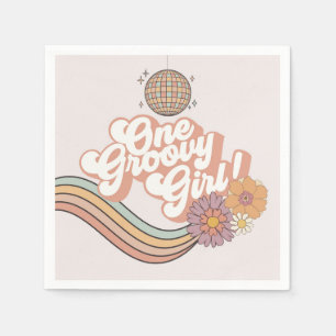 One Groovy Girl Retro 1. Party Serviette