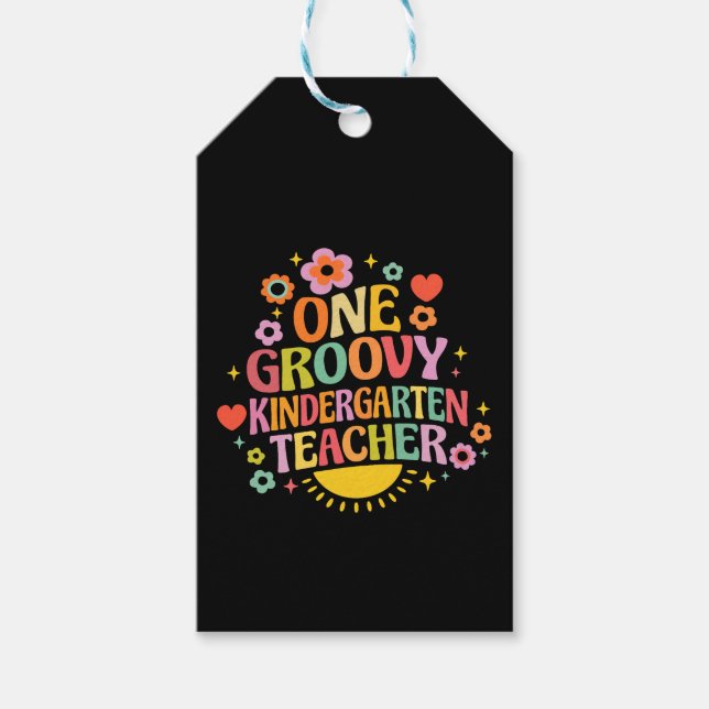 One groovy kindergarten teacher geschenkanhänger (Vorderseite)