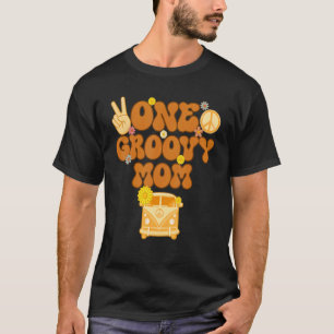 One Groovy Mama Retro Mama Hippie Birthday 70er Fl T-Shirt