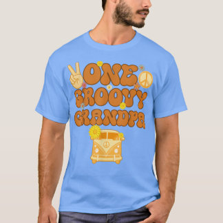 One Groovy Opa Retro Mama Hippie Birthday 70er F T-Shirt