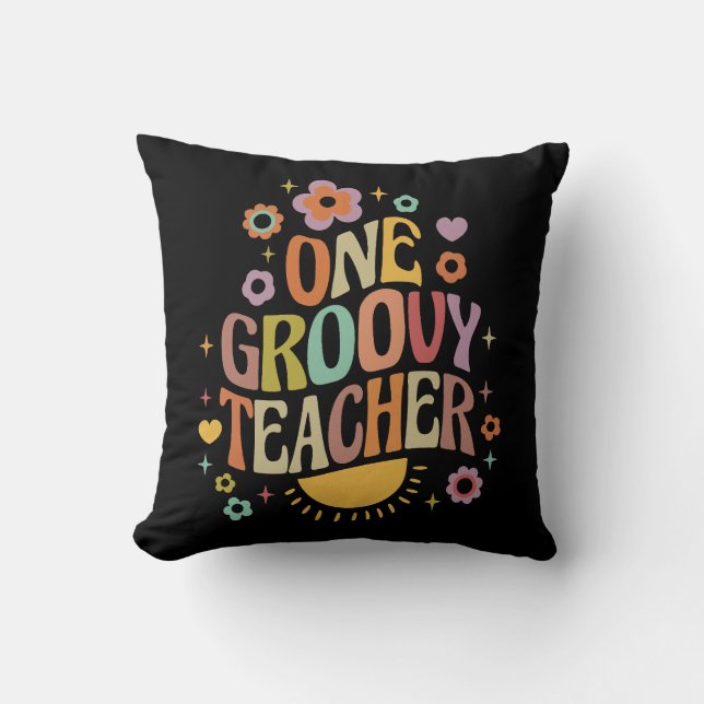 One groovy teacher kissen (Vorderseite)