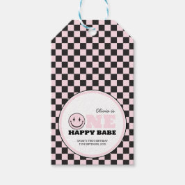 One Happy Babe Girls Pink 1. Geburtstag Geschenkanhänger