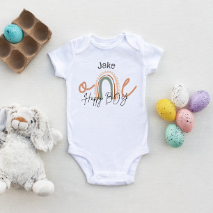 One Happy Boy - Rainbow 1. Geburtstag Personalisie Baby Strampler