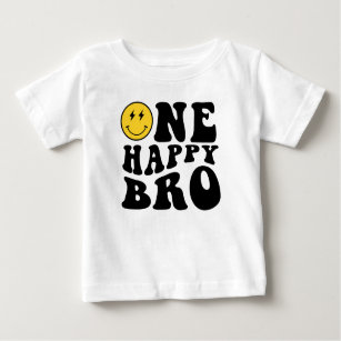 One Happy Bro Smile Boy 1. Geburtstag Matching Baby T-shirt
