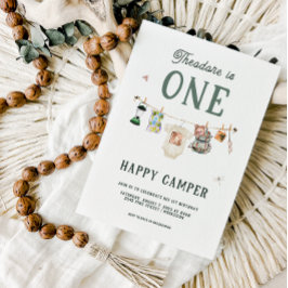 One Happy Camper 1. Geburtstag Camping Einladung