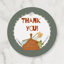 One Happy Camper Birthday Circle Vielen Dank Tag