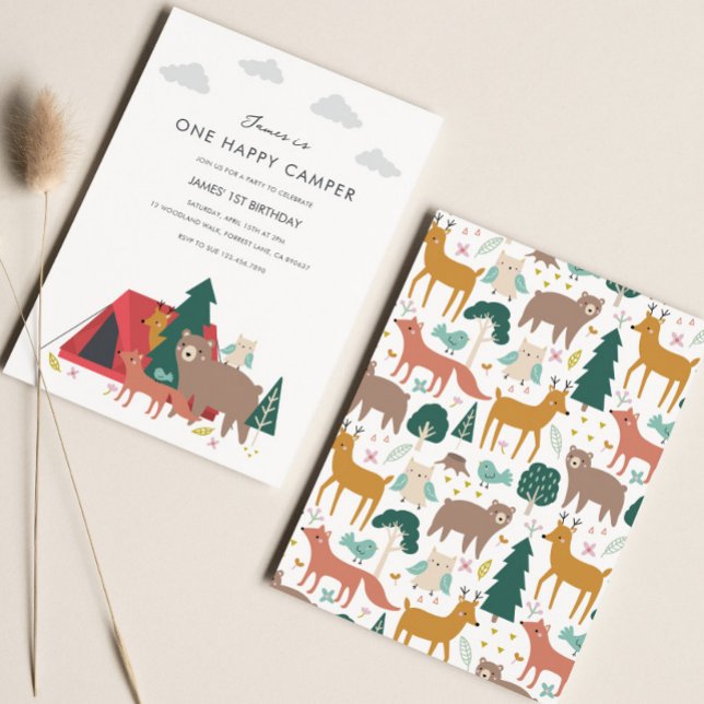 One Happy Camper Birthday Einladung (Von Creator hochgeladen)