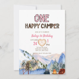 One Happy Camper | Camping Einladung zum Geburtsta