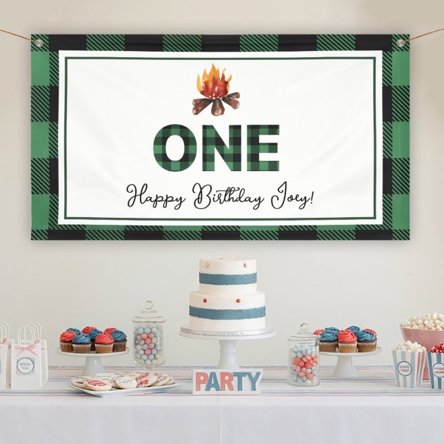 One Happy Camper Erster Geburtstag Banner (Von Creator hochgeladen)