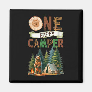 One Happy Camper Erster Geburtstag Familie Camping Magnet