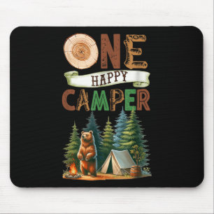 One Happy Camper Erster Geburtstag Familie Camping Mousepad