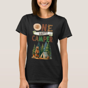 One Happy Camper Erster Geburtstag Familie Camping T-Shirt