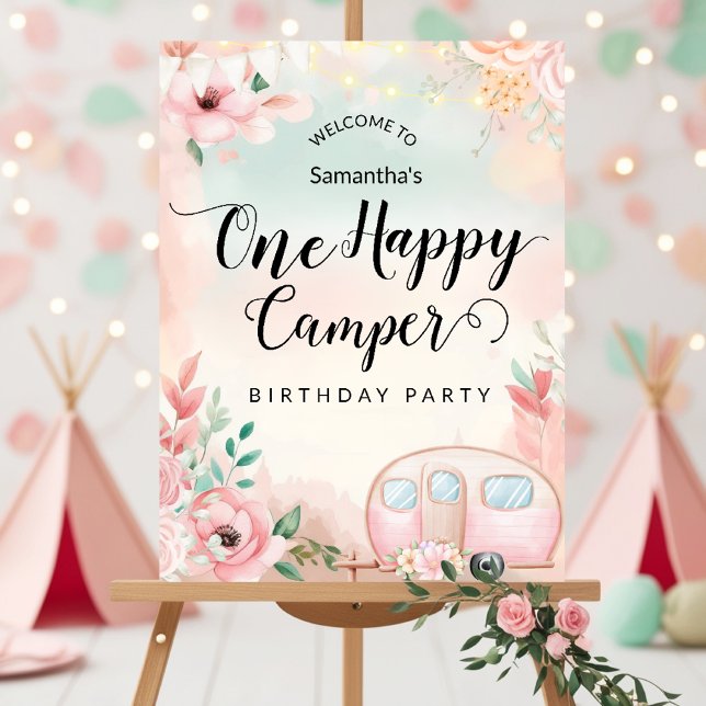 One Happy Camper First Birthday Poster (Von Creator hochgeladen)