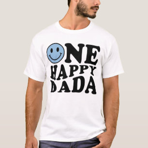 One Happy Dada   Blue Matching One Family Geburtst T-Shirt