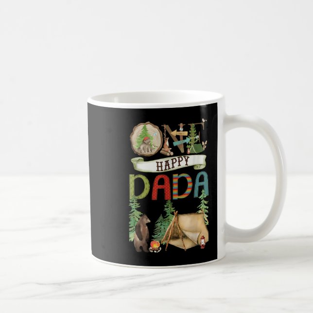 One Happy Dada Camper First Birthday Camng Bear  Kaffeetasse (Rechts)