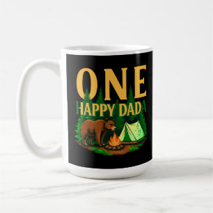One Happy Dada Erster Geburtstag Bären Camping Fun Kaffeetasse