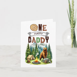 One Happy Daddy Camper Erster Geburtstag Camping B Karte