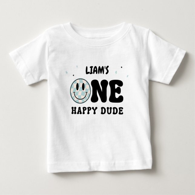ONE HAPPY DUDE  BABY T-SHIRT (Vorderseite)