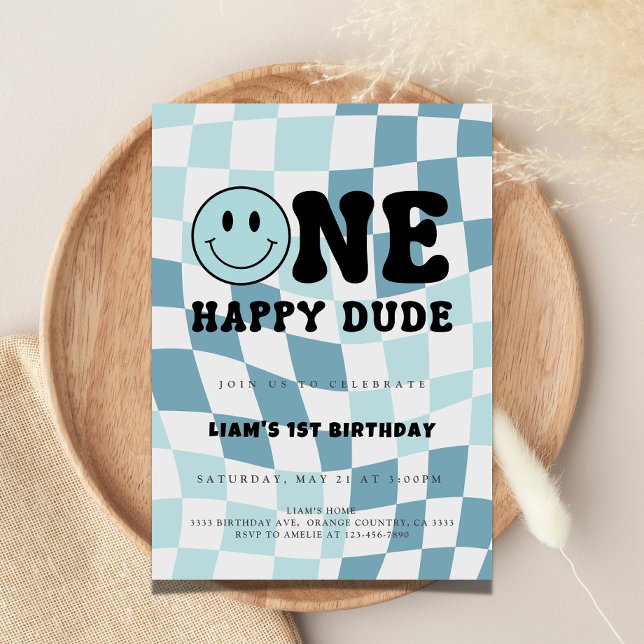 One happy Dude Invitation Einladung (Von Creator hochgeladen)