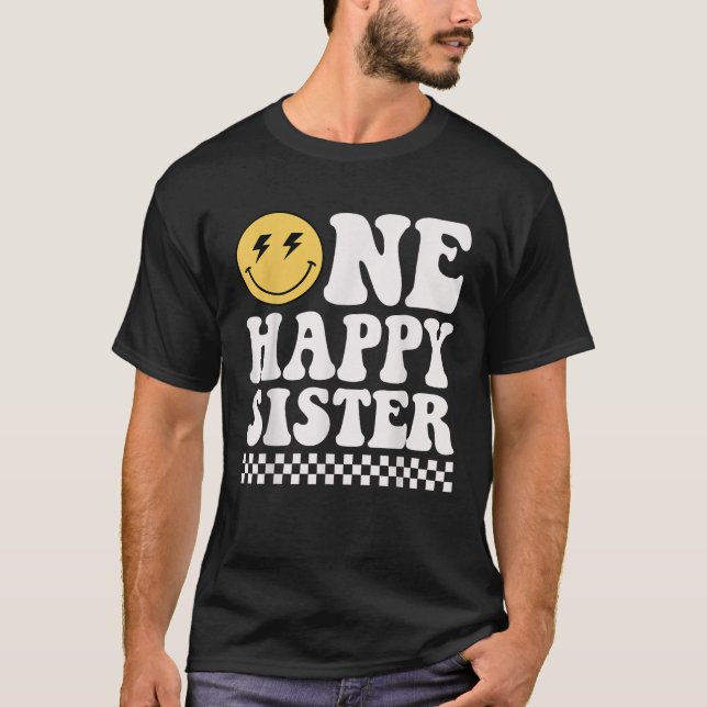 One Happy Dude Sister 1st Birthday Family Matching T-Shirt (Vorderseite)