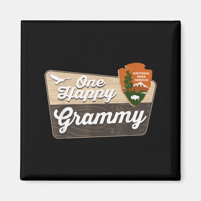 One Happy Grammy Camper Matching Birthday Decorati Magnet (Vorne)