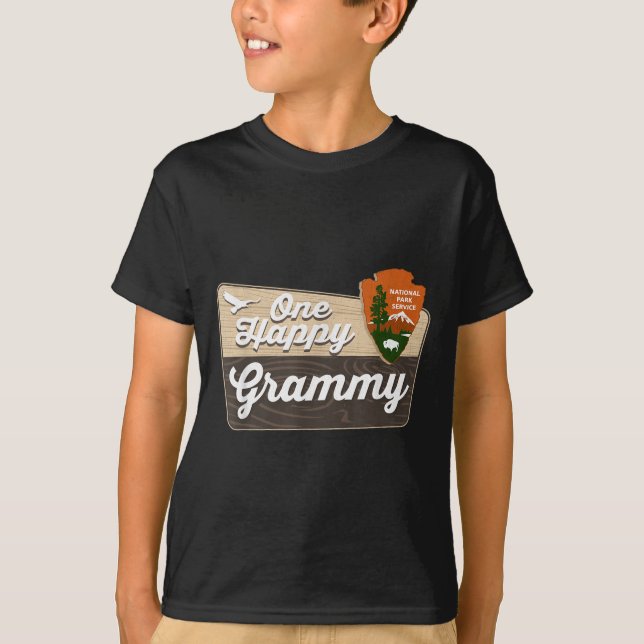 One Happy Grammy Camper Matching Birthday Decorati T-Shirt (Vorderseite)