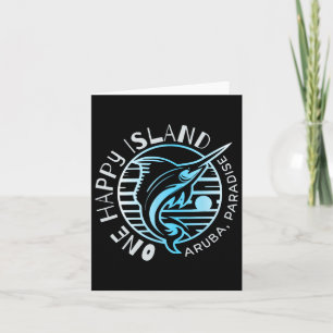 One Happy Island Aruba Shirt Segelfischen Typ Karte