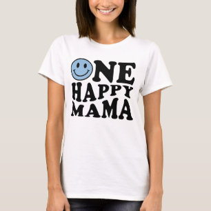One Happy Mama   Blue Matching One Family Geburtst T-Shirt