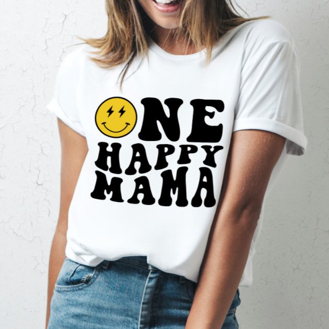 One Happy Mama Matching Birthday T-Shirt für Mama (Von Creator hochgeladen)