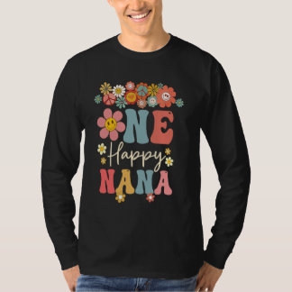 One Happy Nana 1. Geburtstag Familie Matching Retr T-Shirt