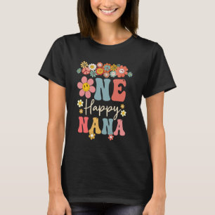 One Happy Nana 1. Geburtstag Familie Matching Retr T-Shirt