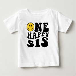 One Happy Sis Smile Boy 1. Geburtstag Matching Baby T-shirt