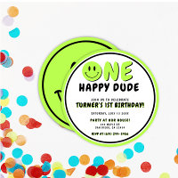 One Happy Typ 1. Geburtstag Smiley