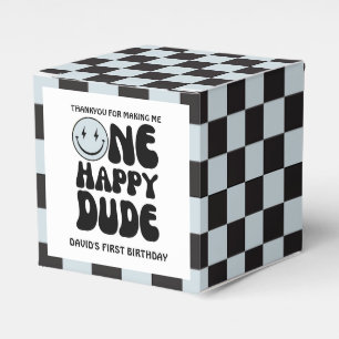 One Happy Typ Blue Happy Face Boy Erster Geburtsta Geschenkschachtel