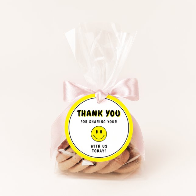 One Happy Typ/Gal Yellow Smiley Vielen Dank Geschenkanhänger (Von Creator hochgeladen)