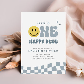 One Happy Typ Geburtstagsparty Einladung