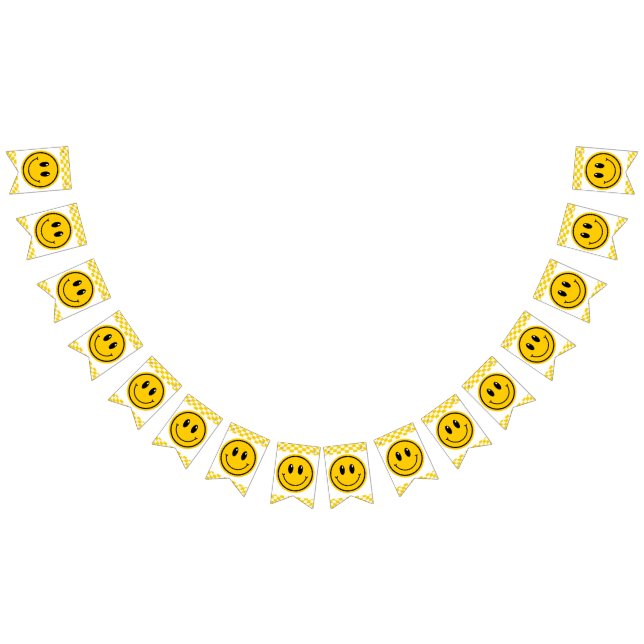 One Happy Typ Happy Face Birthday Banner (Alle)