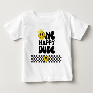 One Happy Typ Happy Face Boy 1. Geburtstag Baby T-shirt