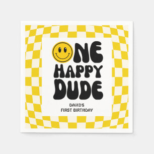 One Happy Typ Happy Face Boy ersten Geburtstag Serviette