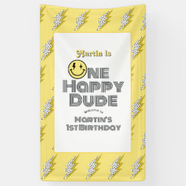"One Happy Typ" Retro 1. Geburtstag Party Willkomm Banner