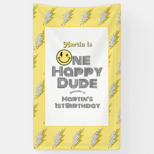 "One Happy Typ" Retro 1. Geburtstag Party Willkomm Banner