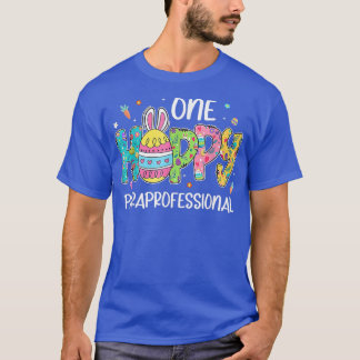 One Hoppy Para Beruflich Bunny Teacher Funny Eg T-Shirt