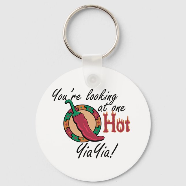 One Hot YiaYia Schlüsselanhänger (Vorderseite)
