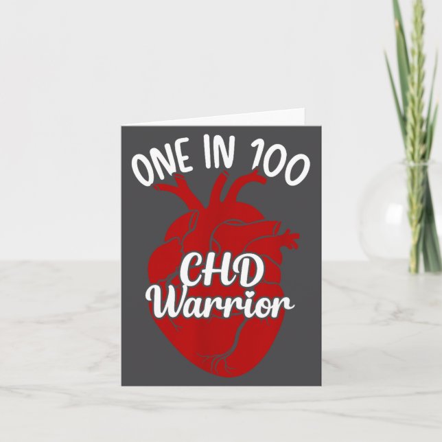 One In 100 Chd Warrior Congenital Heart Disease Aw Karte (Vorderseite)
