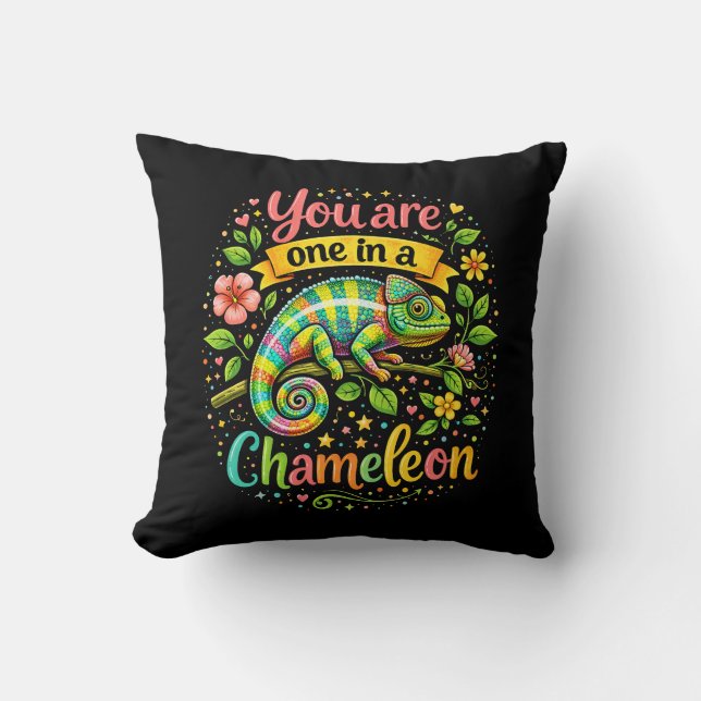 One in a Chameleon Kissen (Vorderseite)