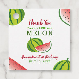 One in a Melon 1. Geburtstag Danke Geschenkanhänger