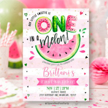 One In A Melon 1. Geburtstag Wassermelone 