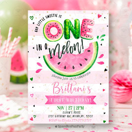 One In A Melon 1. Geburtstag Wassermelone Einladung