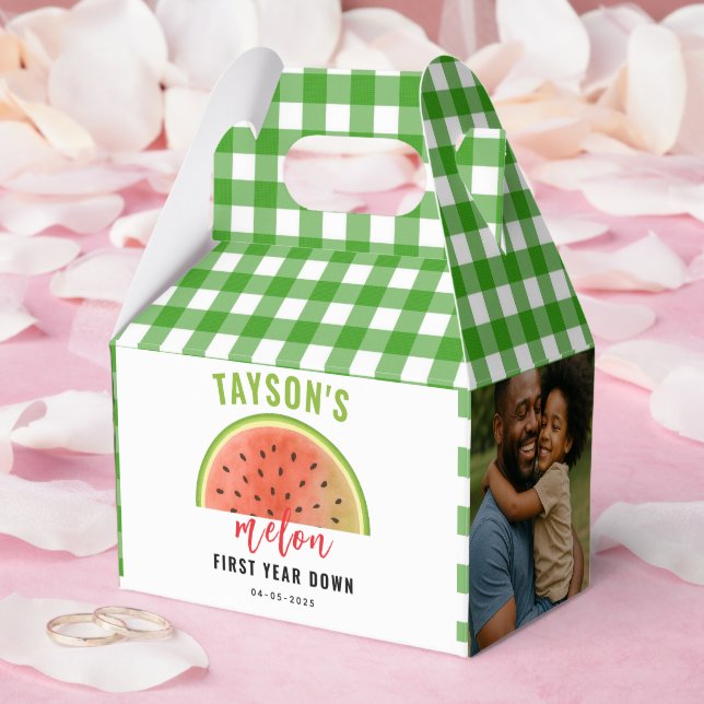 One in a Melon 1st Birthday – Cute Watermelon  Geschenkschachtel (Hochzeit)