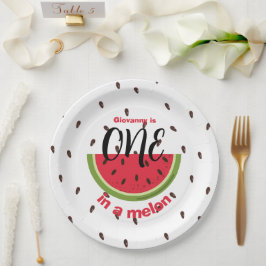 One in a Melon 1st Birthday Party Pappteller